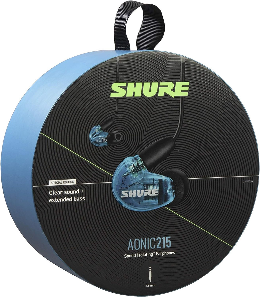 Shure AONIC 215 Wired Sound isolierende Ohrhörer, klarer Sound, Einzelfahrer, sichere In -Ear -Passf