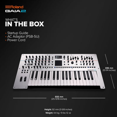 Roland GAIA 2 Synthesizer mit modernen Klangmöglichkeiten | Hybride Soundengine kombiniert Wavetable