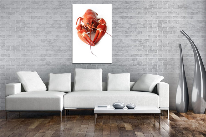 deyoli schwedische rote Krebse im Format: 100x70 als Leinwandbild, Motiv fertig gerahmt auf Echtholz