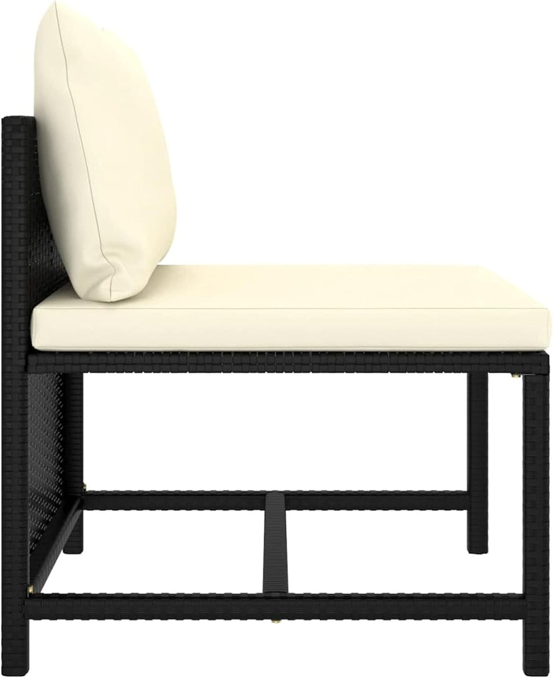 Festnight Modular-Mittelsofa Ecklounge Lounge Sofa Couch mit Kissen Gartensofa Gartenmöbel Set Ratta