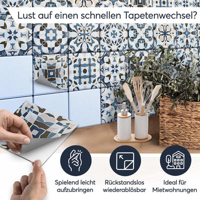 CREATISTO Mosaik Klebefliesen Stickerfliesen Fliesenfolie - Aufkleber Folie für Fliesen I Stickerfli