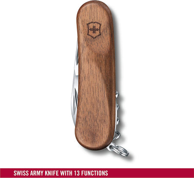 Victorinox Holz Taschenmesser Evolution Wood 17 (13 Funktionen, Holzsäge, Korkenzieher) Single, Sing