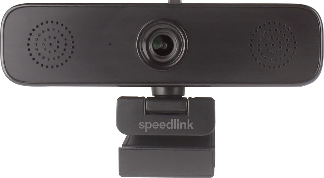 Speedlink AUDIVIS Full HD Conference Webcam – 100° Bildwinkel, integrierte Lautsprecher, schwarz