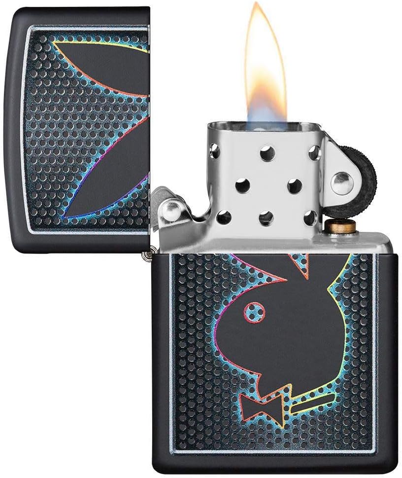 Zippo Playboy Feuerzeuge Schwarzes, Mattes Bunny Matt, Schwarzes, Mattes Bunny Matt