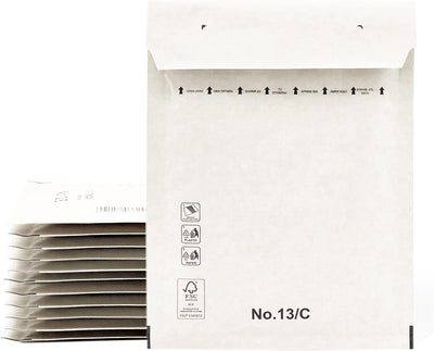Gepolsterte Umschläge, Versandumschläge, Papiertüten mit Blaseninnen, Weiss, Versandtaschen mit Kleb