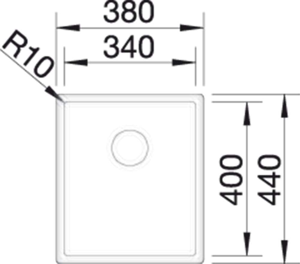 BLANCO CLARON 340-U Durinox | Edelstahl | Einbauart: Unterbau | ohne Ablauffernbedienung | 40er Unte