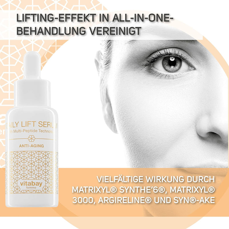 Vitabay Daily Lift Serum 50 ml • Mit Multi-Peptid Technologie für starken Lifting- und Anti-Aging Ef