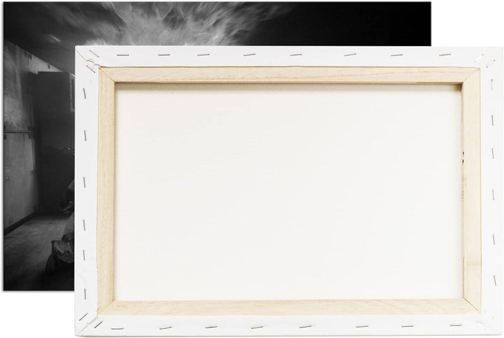 deyoli Feuerwehr Einsatz Format: 100x70 Effekt: Schwarz&Weiss als Leinwandbild, Motiv fertig gerahmt