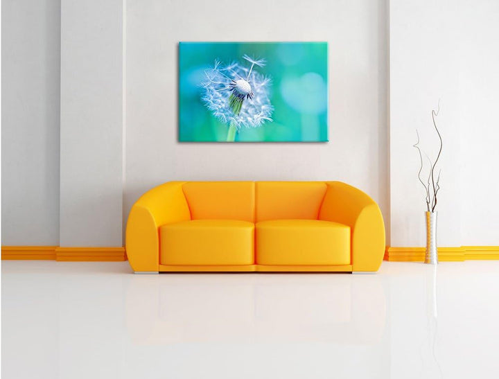Schöner weisser Löwenzahn, Format: 100x70 auf Leinwand, XXL riesige Bilder fertig gerahmt mit Keilra