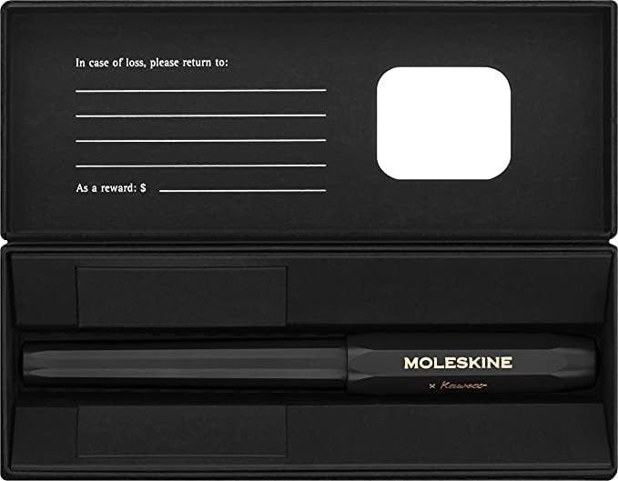 Moleskine x Kaweco Tintenroller, Farbe Schwarz + Wochenplaner 2023-2024,18-Monate-Kalender, Akademis