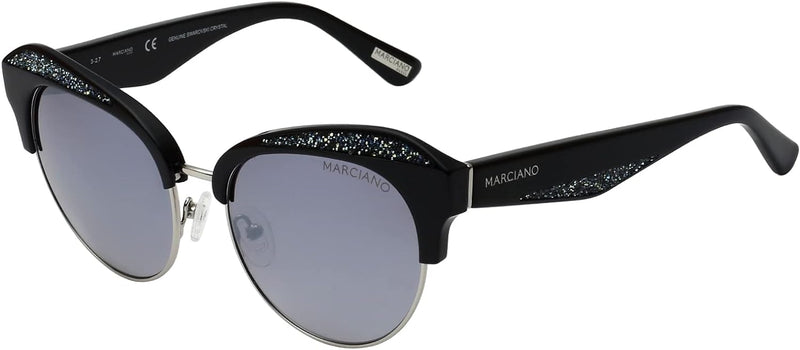 Guess GM0777 5501C by Marciano Sonnenbrille GM0777 01C Schmetterling Sonnenbrille 55, Silber