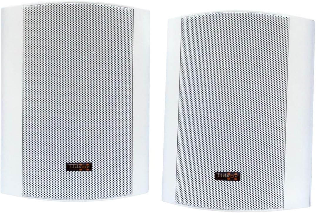 E-Lektron EWL5P Stereo passiv Lautsprecher Paar inkl. Wandhalter für innen und aussen - 5" 125W - We