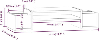 Tidyard Monitorständer Holz, Bildschirmständer Höhenverstellbarer Ergonomischem für Monitor, Laptop,