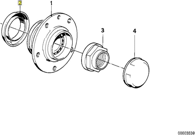 BMW E30 Z1 Front Wheel Hub Bearing Dust Shield Cup Ring 31211126790 Genuine