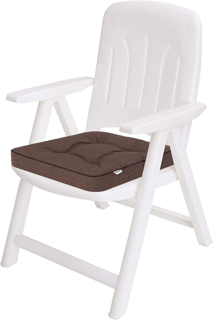 PillowPrim 4er Set Stuhlkissen 49x47 cm Sitzauflagen Polsterauflagen Outdoor/Indoor Aussen/Innen Gar