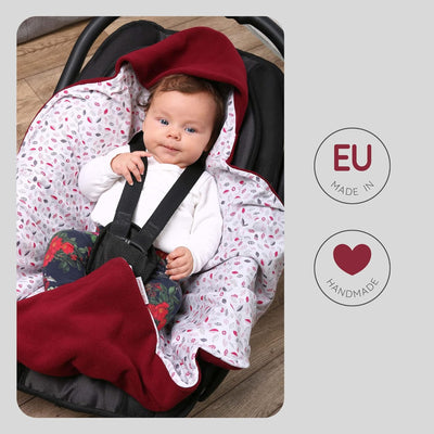 HOBEA-Germany – Einschlagdecke Fusssack für die Babyschale Sommer, Farben Sommerdecken:grün beige Gr