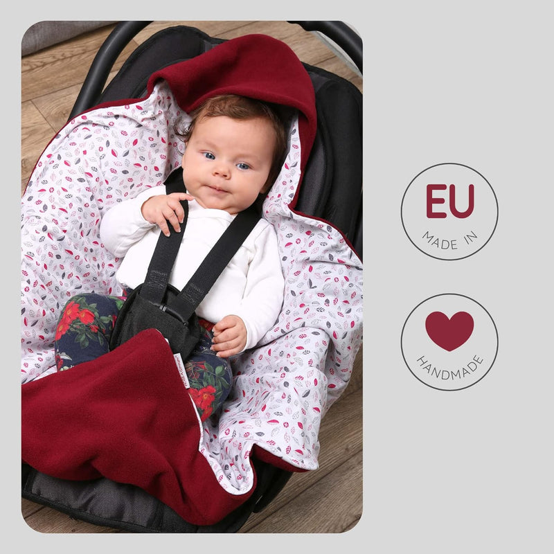HOBEA-Germany – Einschlagdecke Fusssack für die Babyschale Sommer, Farben Sommerdecken:grün beige Gr