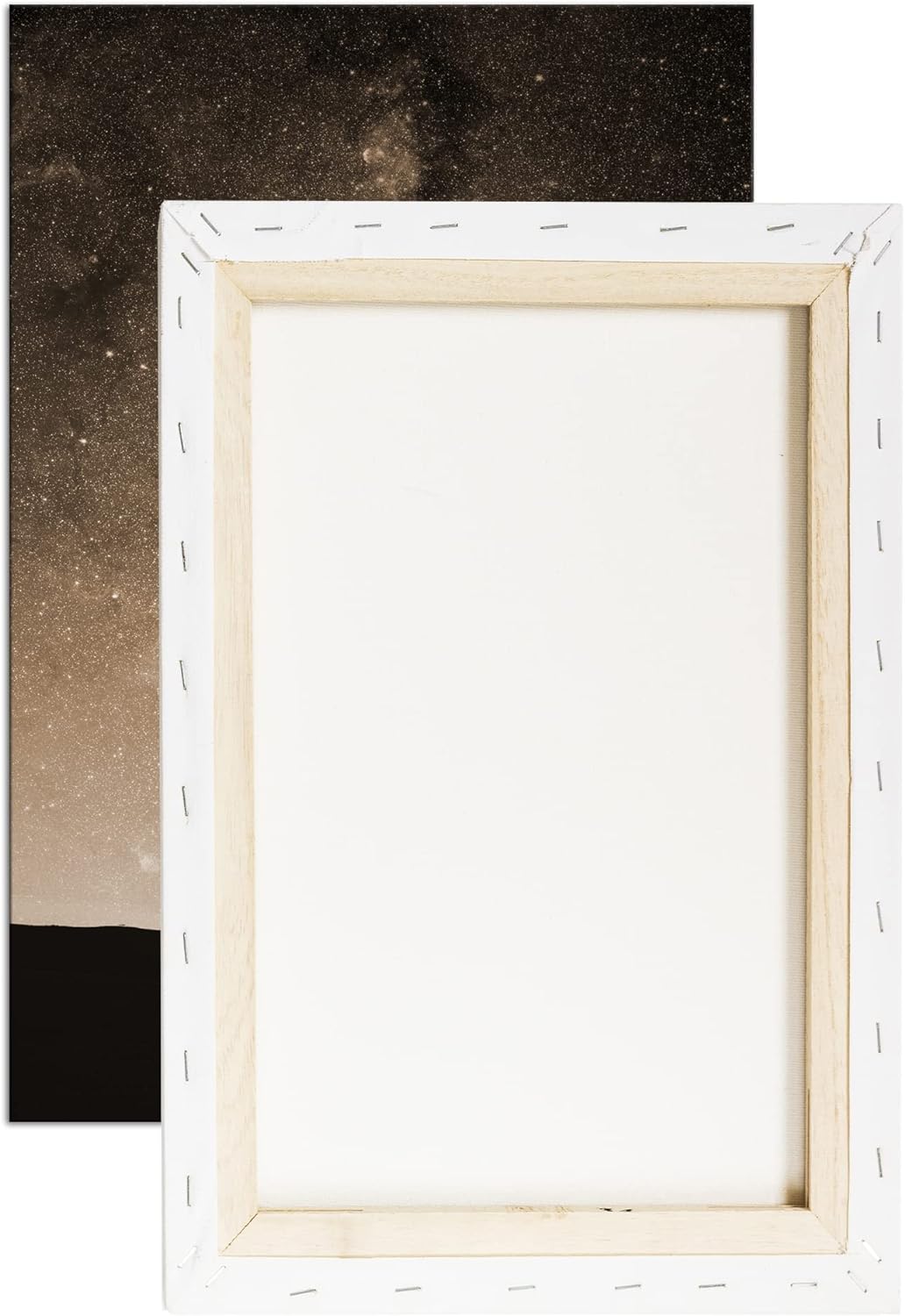 deyoli ein fallender Stern am Himmel Effekt: Sepia, Format: 80x60 als Leinwandbild, Motiv fertig ger
