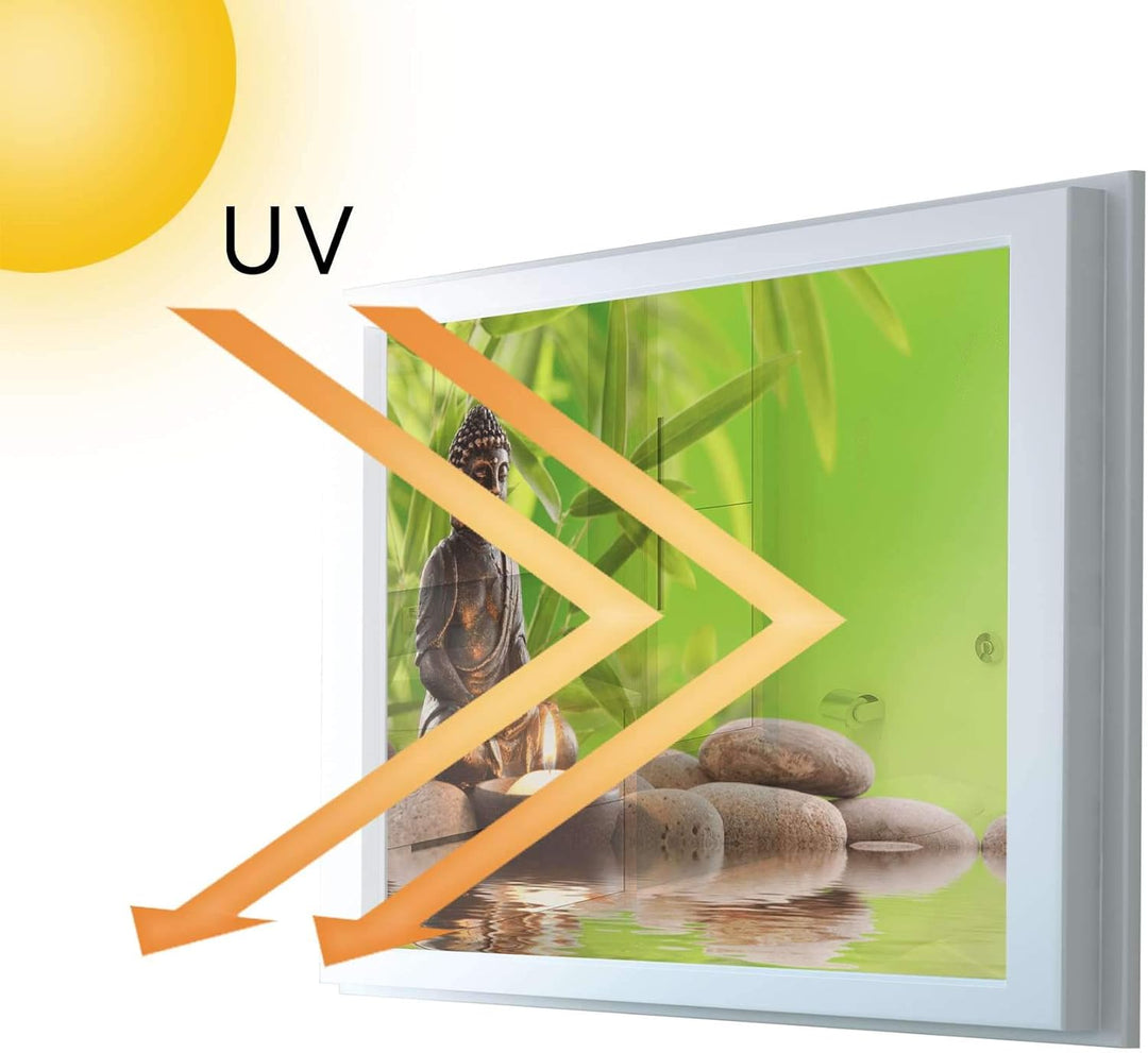 Fensterdeko I Sichtschutz Fenster-Sticker Selbsthaftend I Dekofolie für Bad, Küche, Kinderzimmer - W