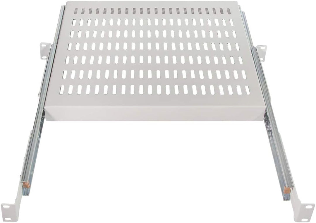 LogiLink SF1S65G - Ausziehbarer Fachboden (1 HE) für Stand-, Serverschränke mit 800mm Tiefe, 35kg Tr