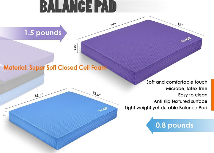Yes4All Balance Pad L XL inkl, Bevorzugtes Balancekissen für Stabilität; Gleichgewichtskissen für Fi