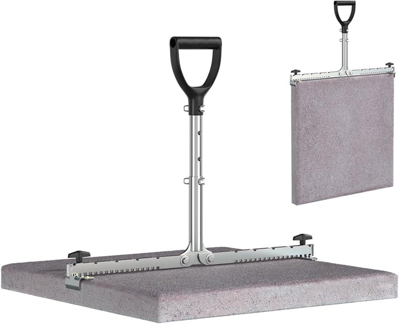 LANGFIT® Plattenheber 30 bis 62cm - Rückenfreundlich durch 3-fach höhenverstellbarem Griff - Schonen