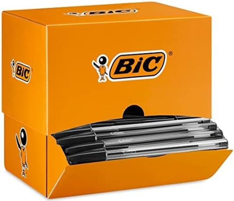 BIC Kugelschreiber Cristal Original, in Schwarz, Strichstärke 0,4 mm, 150er Pack, Ideal für das Büro