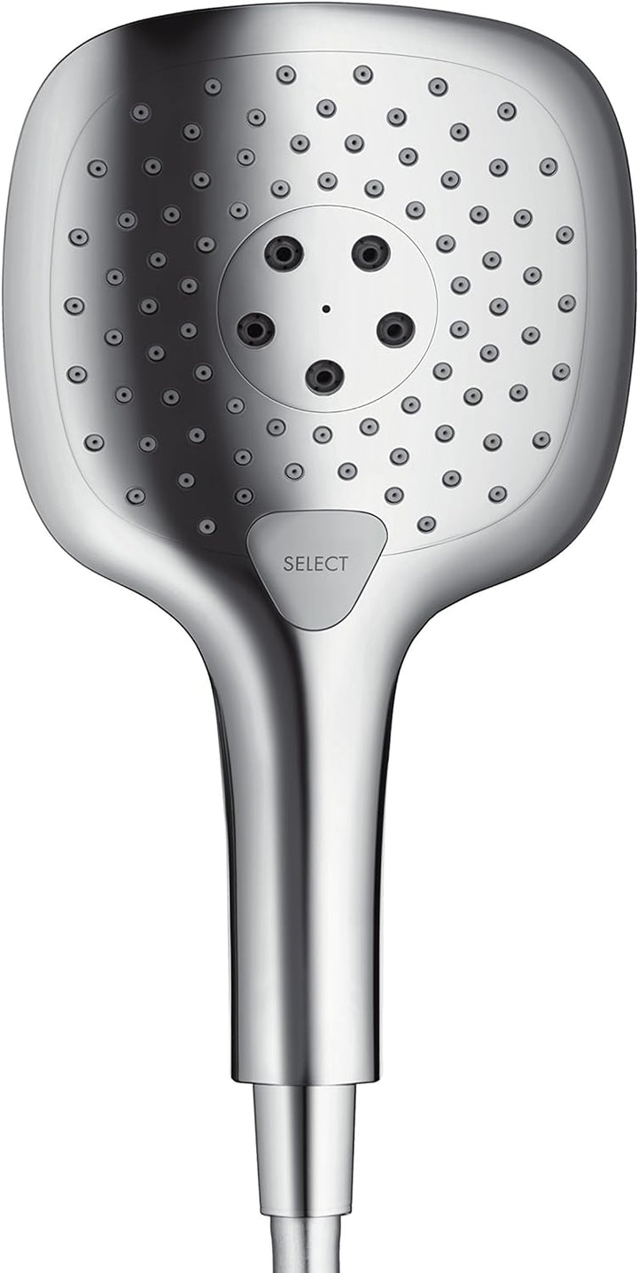 hansgrohe Raindance Select E 150 Duschset 0,65m, 3 Strahlarten mit Seifenablage, Chrom Chrom 0,65m S