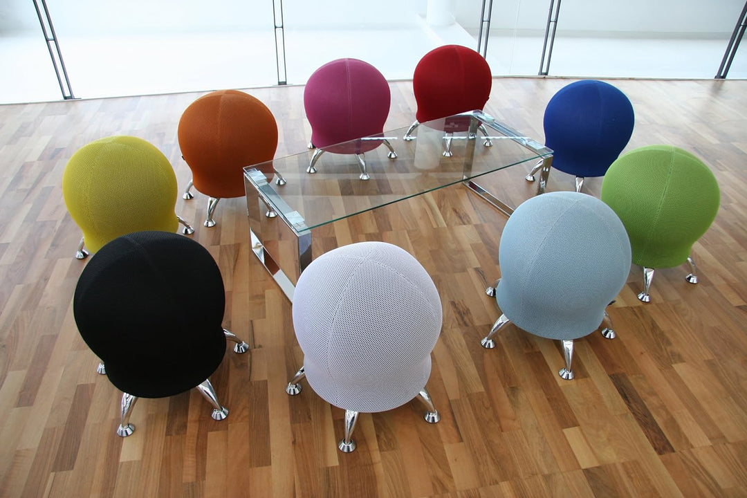 Topstar Sitness 5, Fitnesshocker mit Gymnastikball, Fitnessball, Ballhocker, Sitzalternative, rot, R