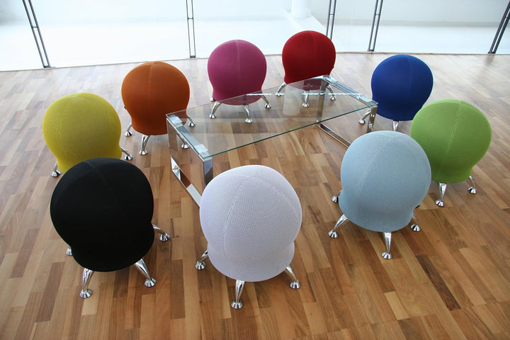 Topstar Sitness 5, Fitnesshocker mit Gymnastikball, Fitnessball, Ballhocker, Sitzalternative, rot, R