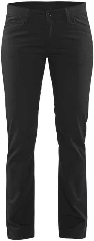 BLAKLADER Damen Chinos mit elastischem Zwei-Wege-Stretch Chinohose, Schwarz, M