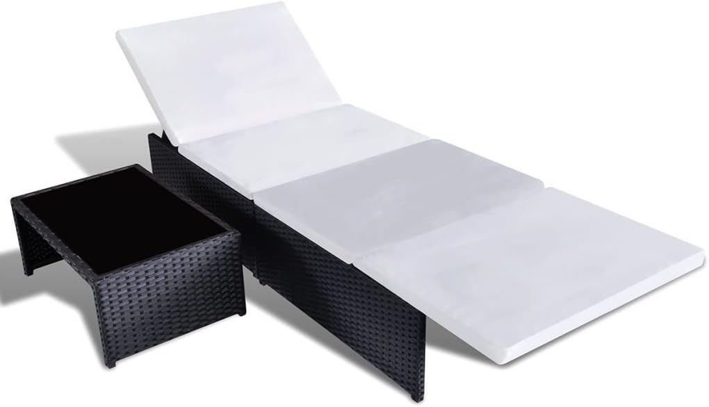 Festnight Polyrattan Lounge Set Zweisitzer Loungemöbel Loungeset Schwarz