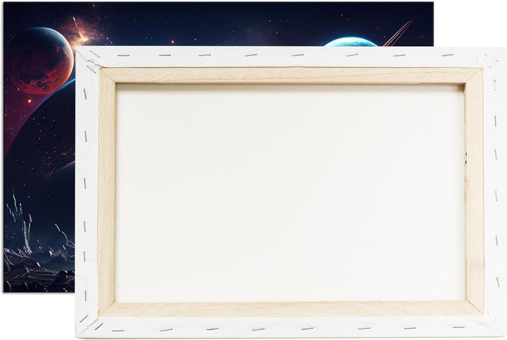 deyoli gigantische Planetenforamtion Format: 80x60 cm als Leinwandbild, Motiv fertig gerahmt auf Ech