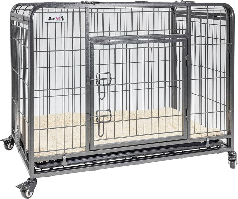 MaxxPet Hundebox - Hundekäfig - Faltbarer Metall-Hundekäfig - Inklusive Hundekissen - Hundetransport
