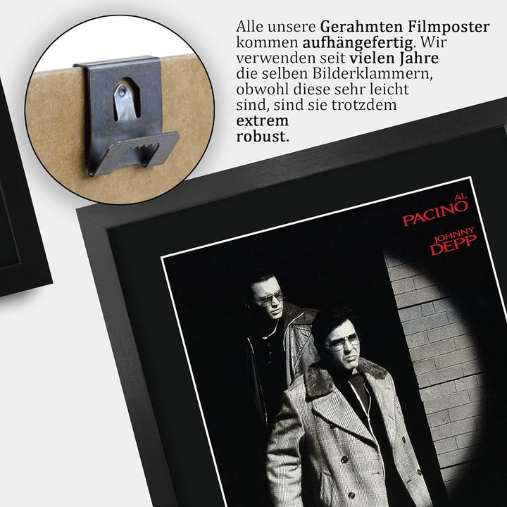 HWC Trading Donnie Brasco A3 Gerahmte Signiert Gedruckt Autogramme Bild Druck-Fotoanzeige Geschenk F
