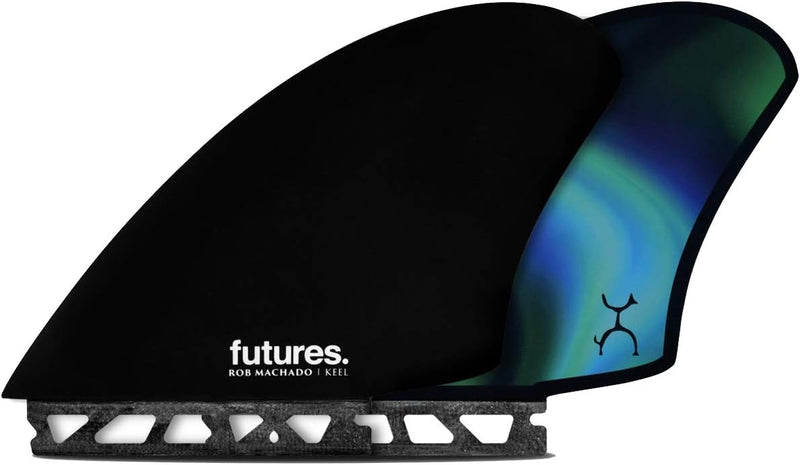 Futures Machado Honeycomb Keel Twin Fin Black Swirl Einheitsgrösse, Black Swirl Einheitsgrösse