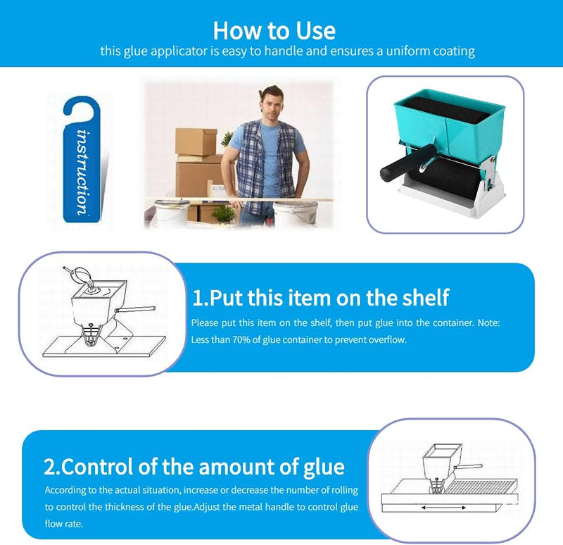 Kleber Applikator Glue Roller Tragbare Kleber Applikator Leimauftragsgerät Hautkleber Handbuch Klebe