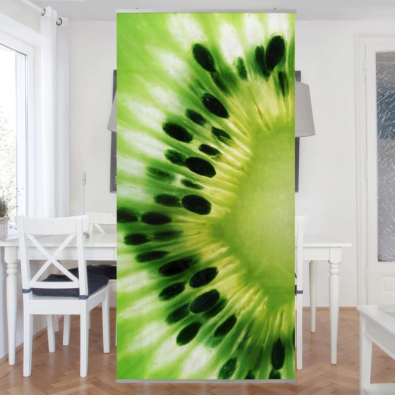 Bilderwelten Raumteiler Shining Kiwi 250x120cm inkl. transparenter Halterung 250x120cm incl. transpa