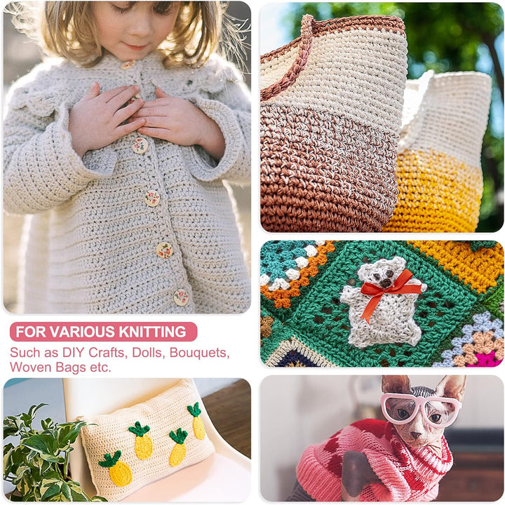 Coopay Rundstricknadeln 40 cm Edelstahl Rundstricknadel Set mit Tasche & Strickzubehör, 2,5-10 mm Me