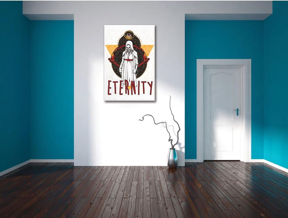 Pixxprint All for Eternity White Bild auf Leinwand, XXL riesige Bilder fertig gerahmt mit Keilrahmen