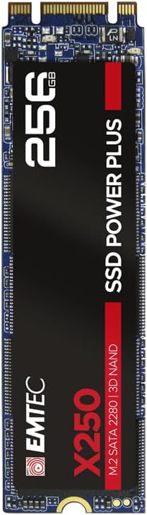 Emtec SSD M2 SATA x250 256GB Power Plus 3D NAND 256 GB, 256 GB