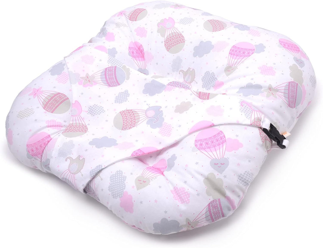 PEKITAS Kissen Nest, 55 x 55 cm, Hängematte für Neugeborene, tragbar, Kissen, 10 cm, Dicke: Rosa