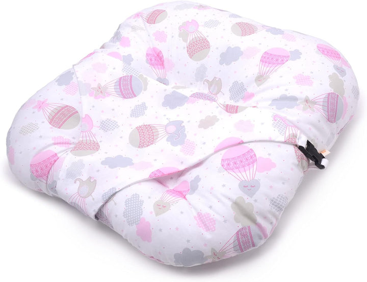 PEKITAS Kissen Nest, 55 x 55 cm, Hängematte für Neugeborene, tragbar, Kissen, 10 cm, Dicke: Rosa
