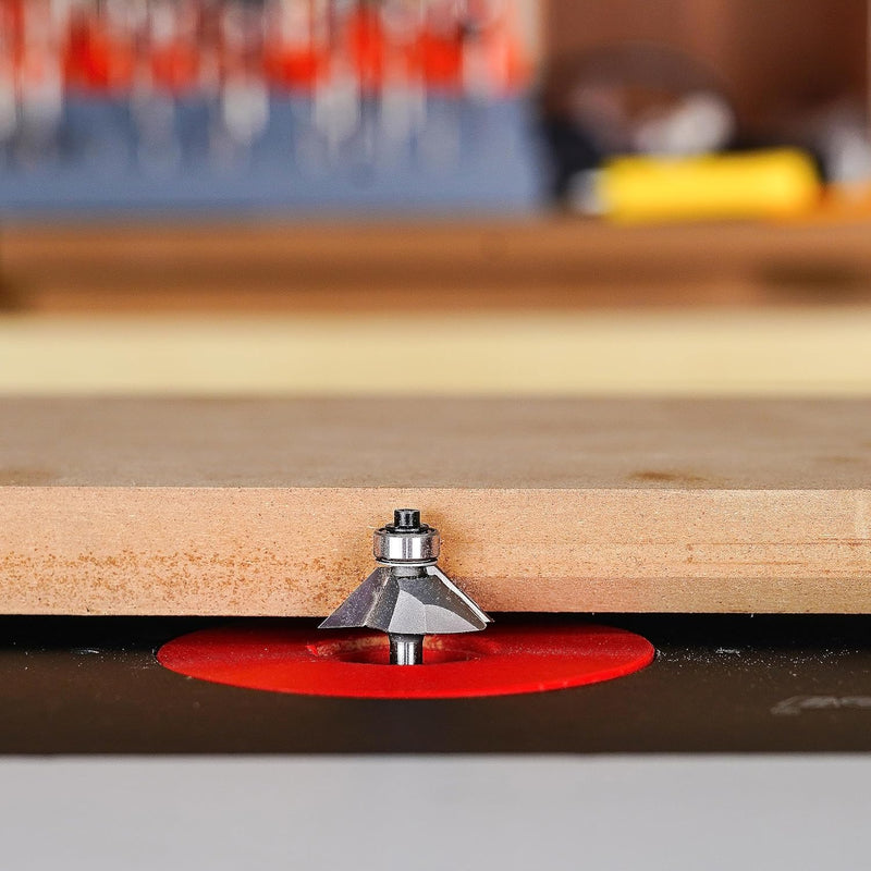SpeTool Fasenfräser 8mm Schaft 45 Grad Fasenkantenfräser Kegelfräser Kantenfräser mit Kugellager Frä