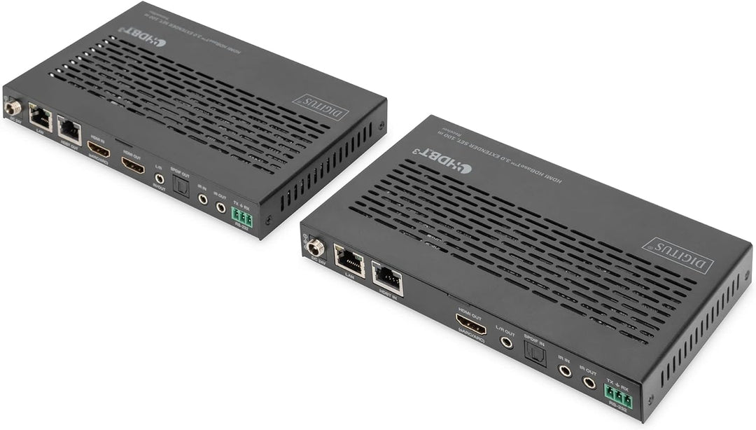 Digitus HDMI KVM Extender - 4k/60Hz - Sender & Empfänger - HDBaseT 3.0 - HDMI 2.0b - USB 2.0 - Reich