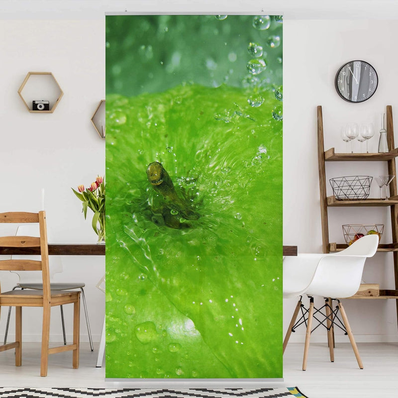 Bilderwelten Raumteiler Green Apple 250x120cm inkl. transparenter Halterung 250x120cm incl. transpar