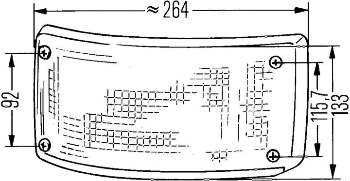 HELLA - Rückfahrscheinwerfer - Halogen - 24/12V - Einbau - Lichtscheibenfarbe: glasklar - Stecker: F
