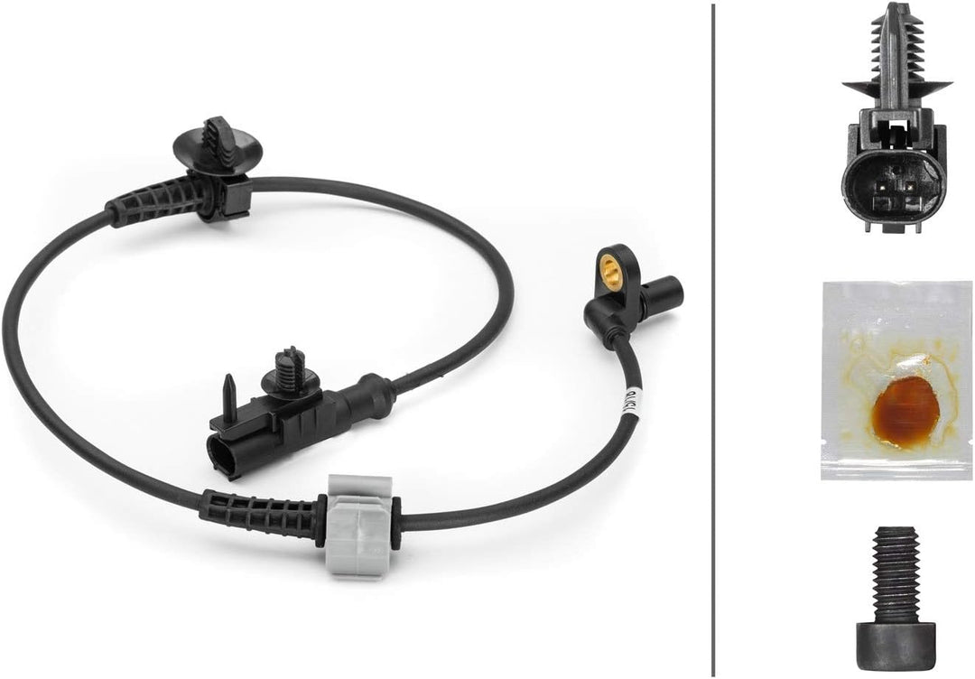 HELLA 6PT 014 494-561 Sensor, Abgastemperatur - 2-polig - geschraubt - Kabel: 580mm