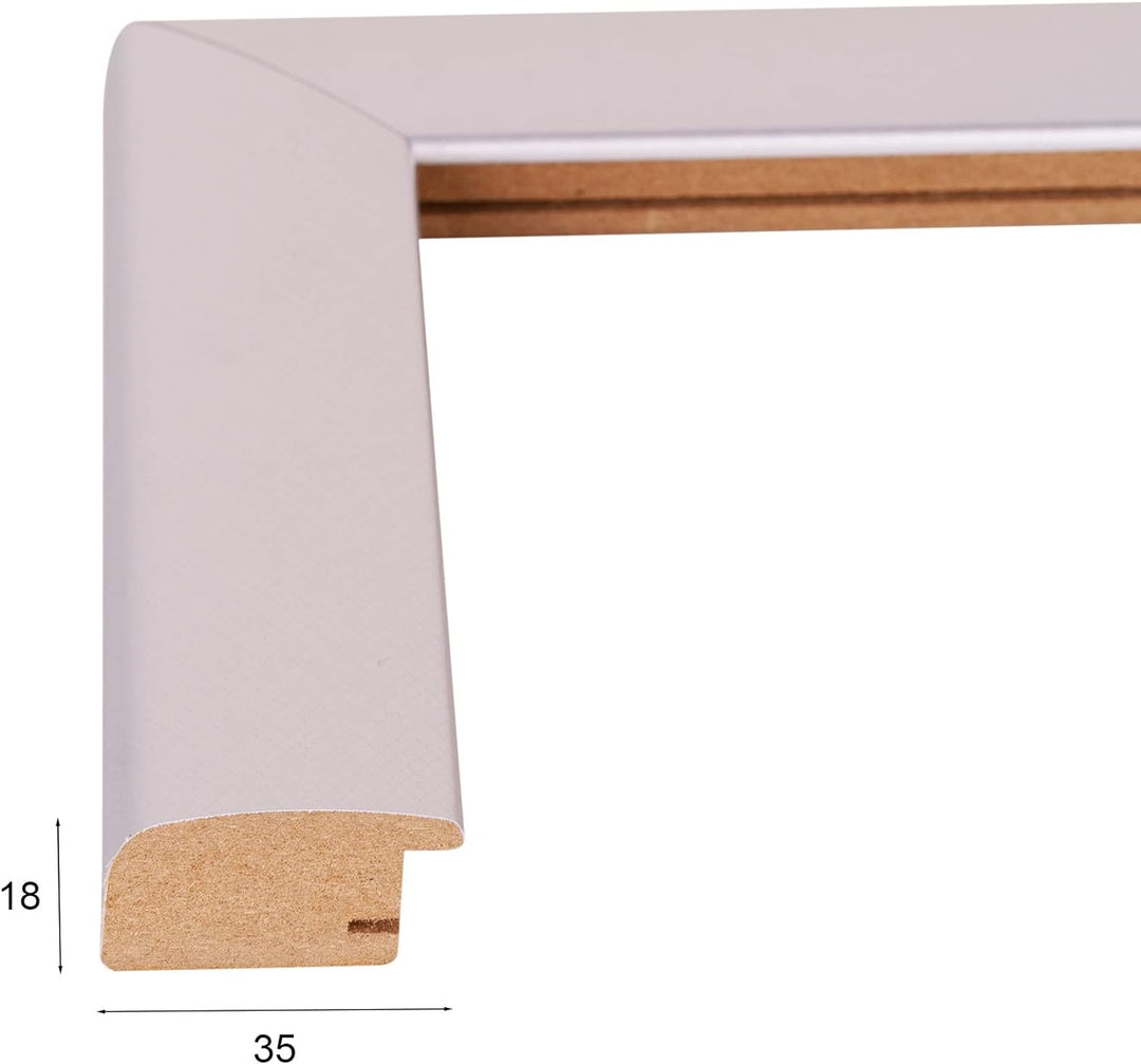 Rahmendesign24 Posterrahmen Fiona 50x50 Alu geschliffen Fotorahmen, Wechselrahmen, Bilderrahmen