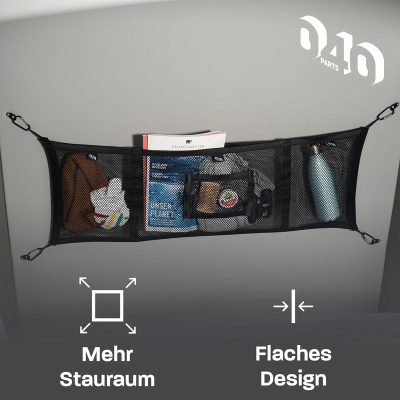 040Parts Gepäck-Netz Kombi-Aufbewahrungs-Netz für Aufstelldach und Innenraum kompatibel mit VW T5 T6